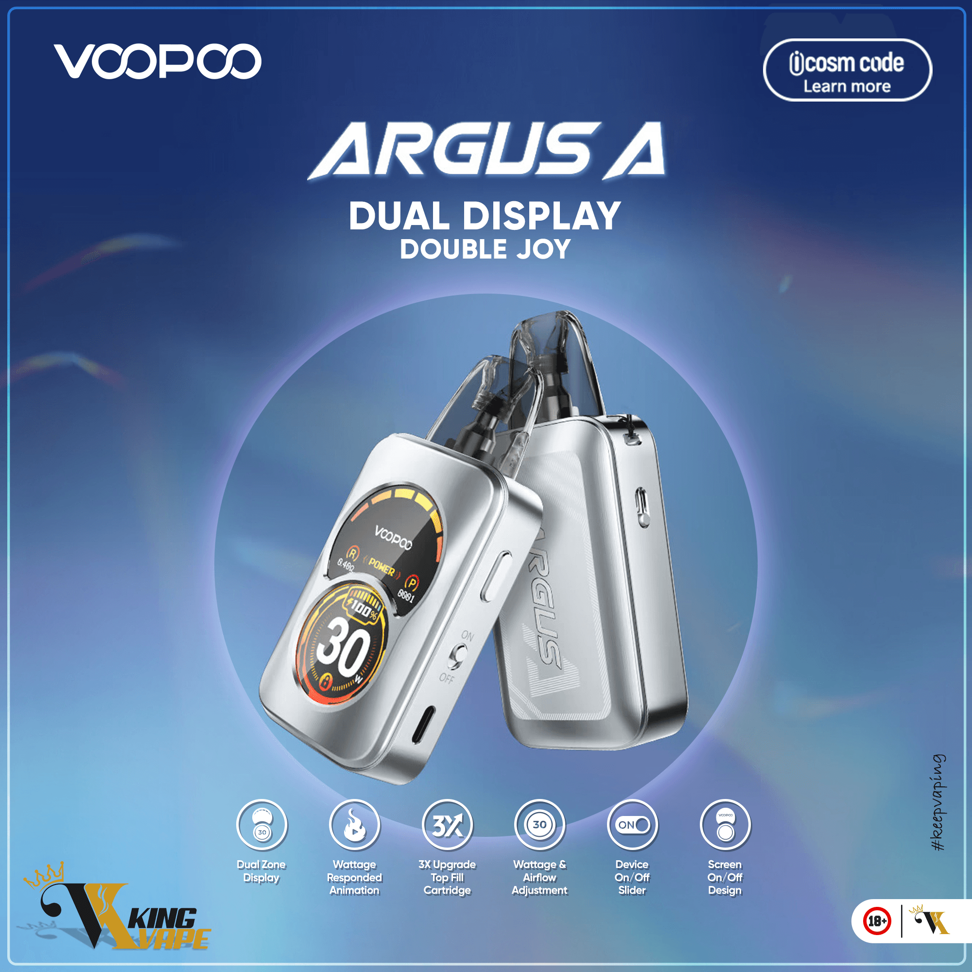 Voopoo Argus A 30W POD System in Pakistan | King Vape KING VAPE Voopoo Argus A 30W POD System in Pakistan | King Vape KING VAPE