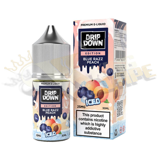 BLUE RAZZ PEACH ICE SALT BY DRIP DOWN