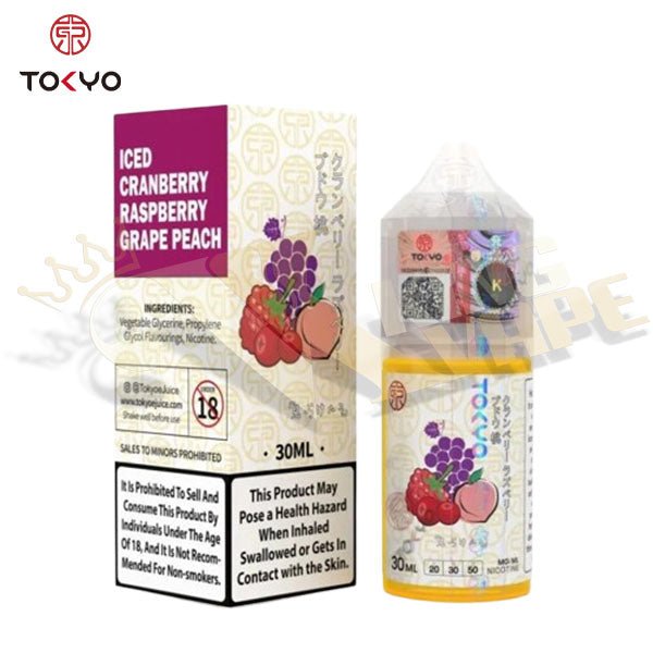 Cranberry Raspberry Grape Peach Ice Salt By Tokyo - 30ml at King Vape Pakistan