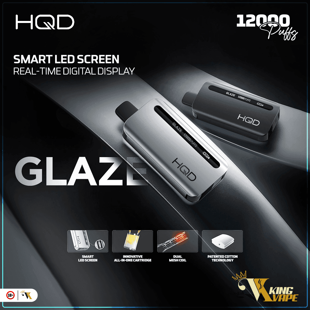 Hqd Glaze Disposabe 12000 Puffs at King Vape Pakistan