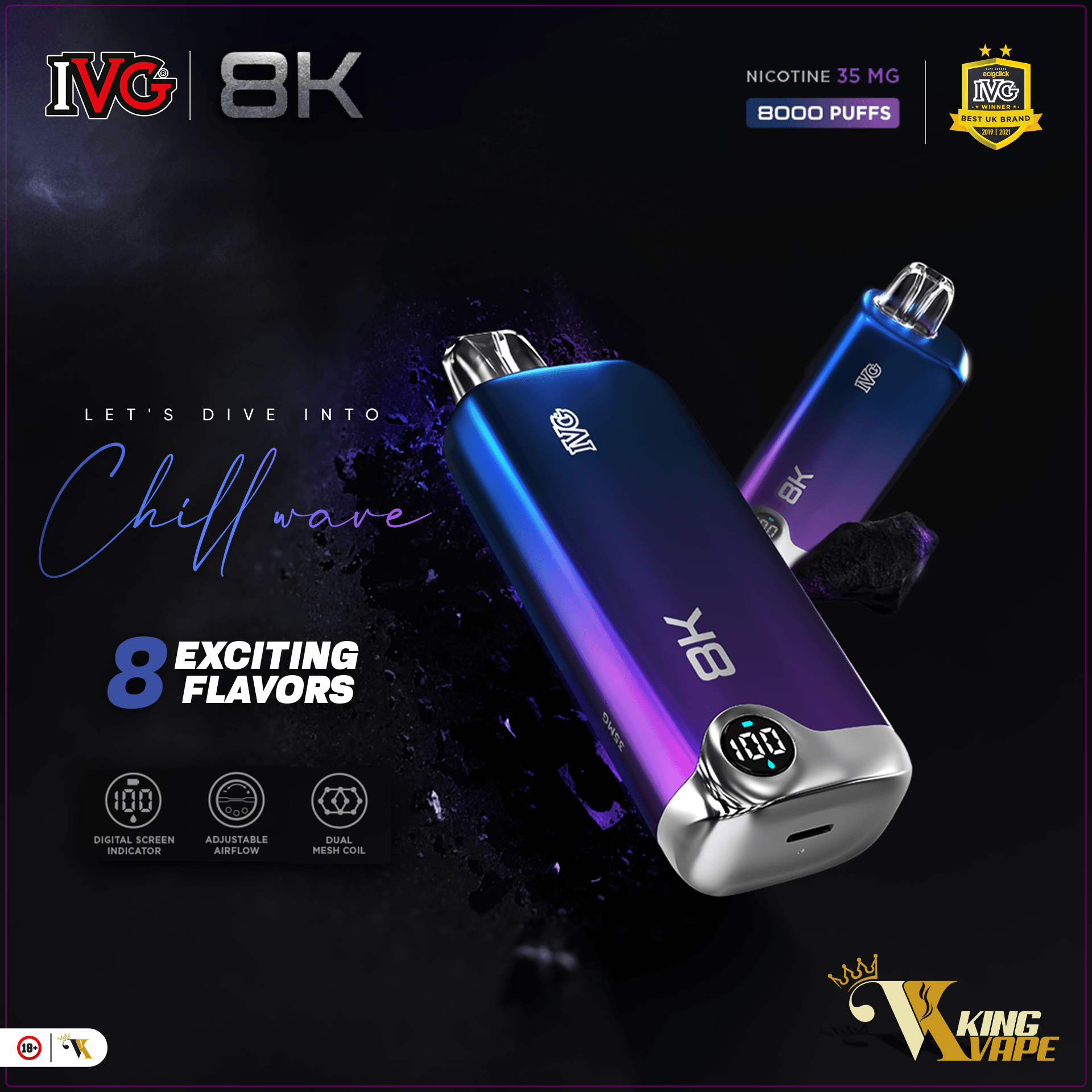IVG 8K Disposable 8000 Puffs at King Vape Pakistan