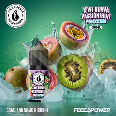 BUY FROZEN KIWI GUAVA PASSIONFRUIT SALT BY JUICE N POWER - 30ML