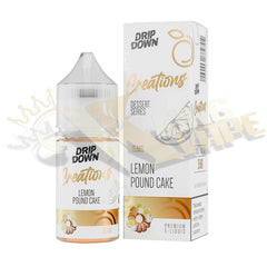Lemon Pound Cake Salt By Drip Down Creations Desert Series - 30ml at King Vape Pakistan