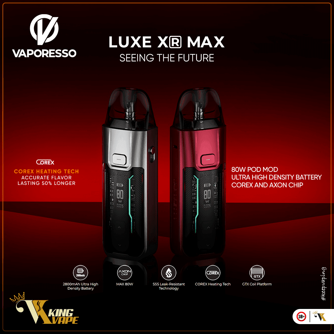 GTX Coil Compatible Pod Mod Vaporesso Luxe XR Max Pod Kit - 2800mAh Battery, 80W, GTX Coils For DTL/MTL (Coral Orange Leather) GTX Coil Compatible Pod Mod Vaporesso Luxe XR Max Pod Kit - 2800mAh Battery, 80W, GTX Coils For DTL/MTL (Coral Orange Leather)