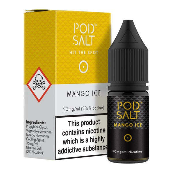 Pod Salt Mango Ice 10ml Nicotine Salt E-Liquid at King Vape Pakistan