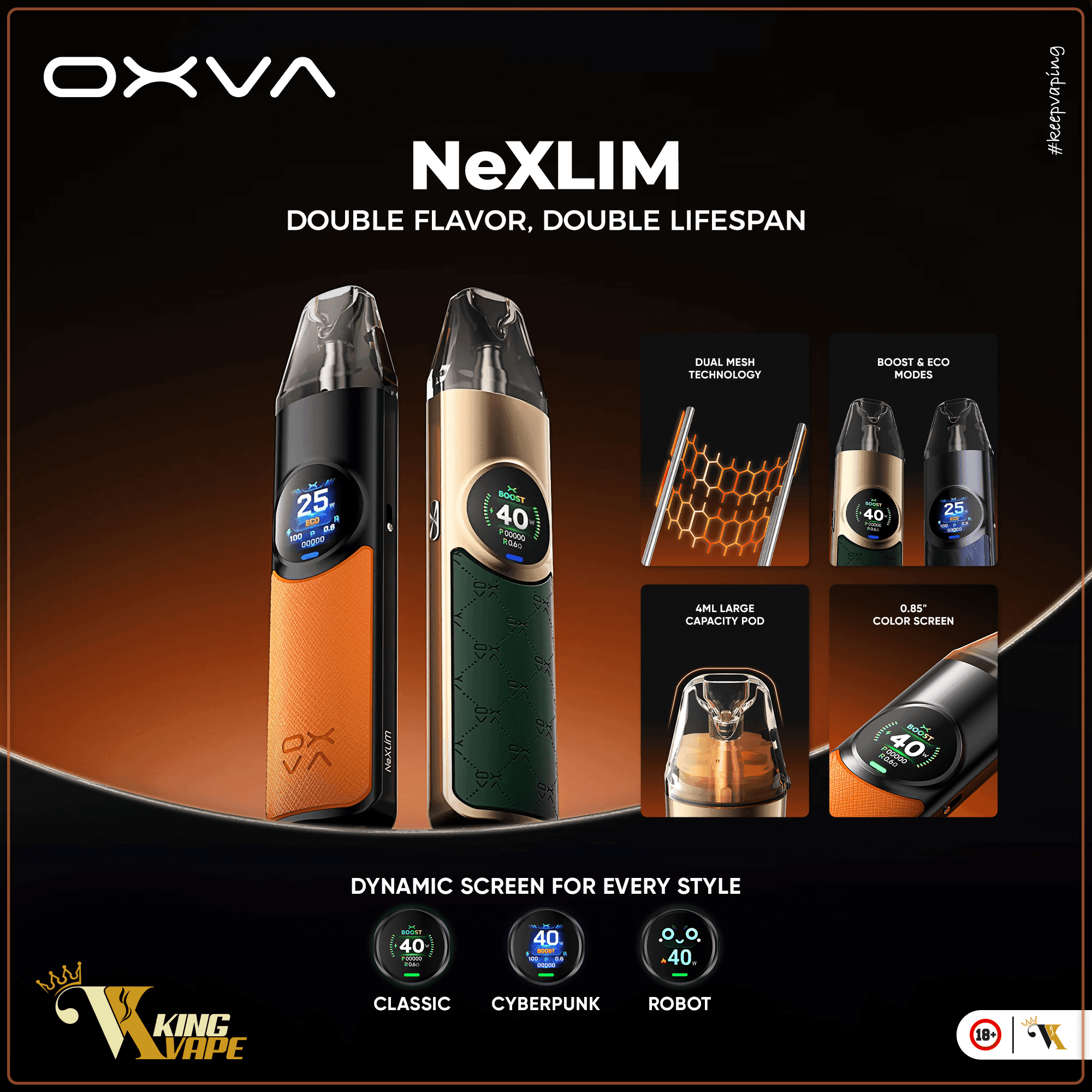 OXVA Nexlim 40W POD System in Pakistan | King Vape KING VAPE OXVA Nexlim 40W POD System in Pakistan | King Vape KING VAPE