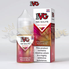 Strawmelon Peach Bliss Ice Salt By IVG - 30ml at King Vape Pakistan
