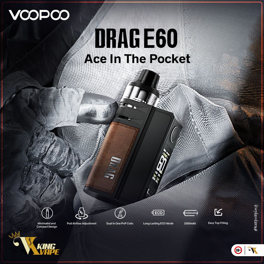 Voopoo Drag E60 60W POD Mod KIT in Pakistan in Pakistan | King Vape KING VAPE Voopoo Drag E60 60W POD Mod KIT in Pakistan in Pakistan | King Vape KING VAPE