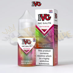 Watermelon Grape Burst Ice Salt By IVG - 30ml at King Vape Pakistan