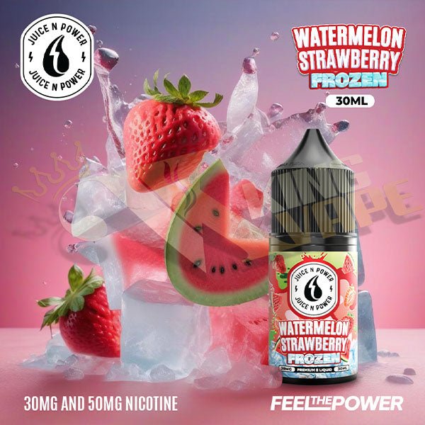 Frozen Watermelon Strawberry Salt By Juice N Power - 30ml at King Vape Pakistan