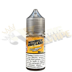 BUY LIT LEMON TART SALT BY MONSTER VAPE LABS - 30ML