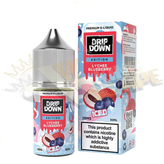 Lychee Blueberry Ice Salt By Drip Down - 30ml at King Vape Pakistan