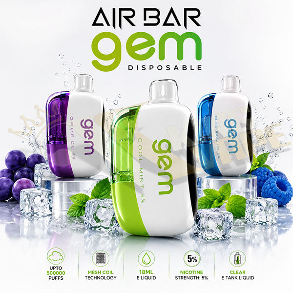 BUY NEW AIR BAR GEM DISPOSABLE 50000 PUFFS